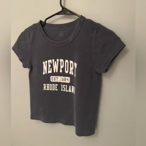 dark blue crop top